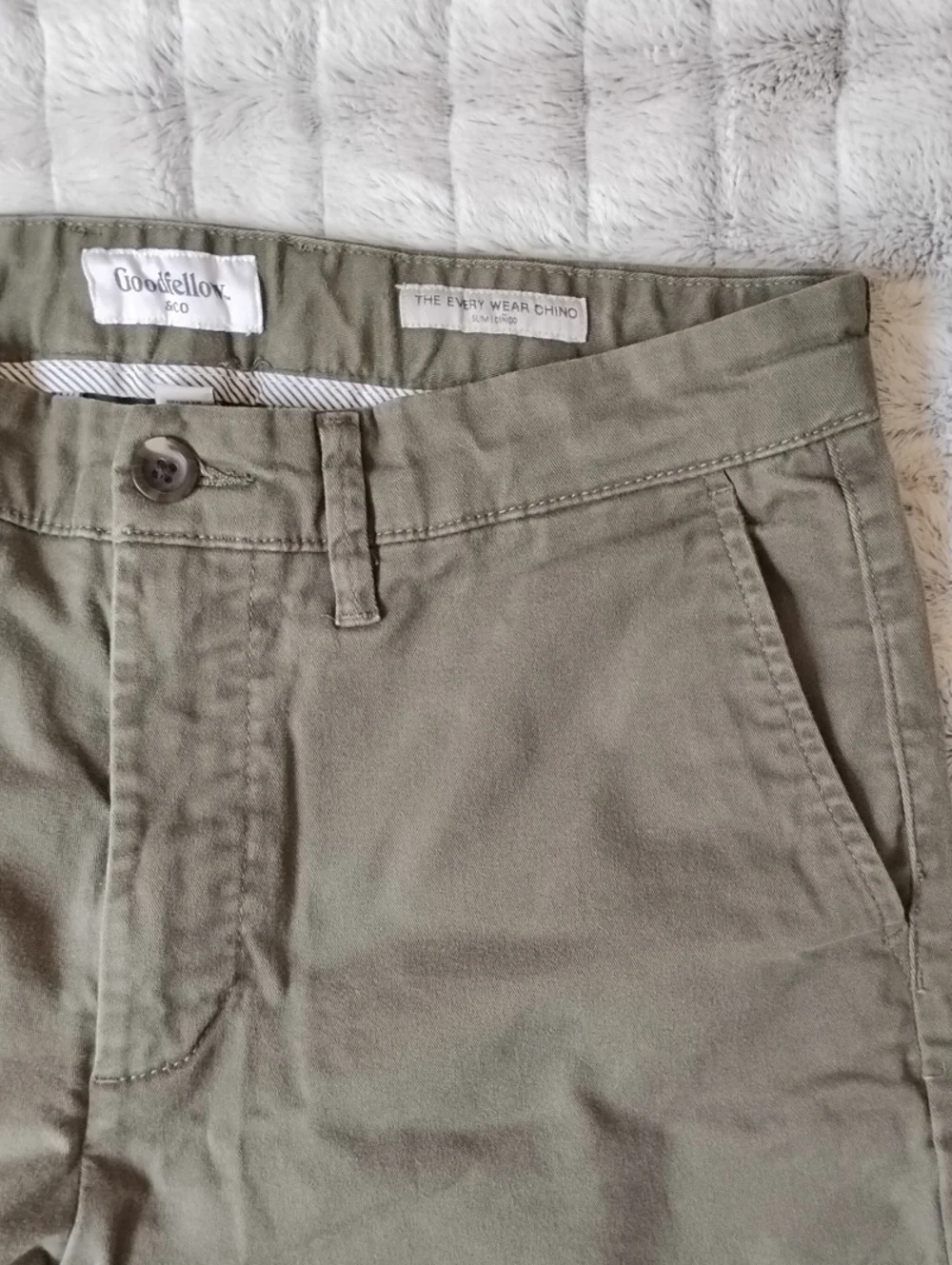 Goodfellow's Men's Olive Green Chino Pants, Slim